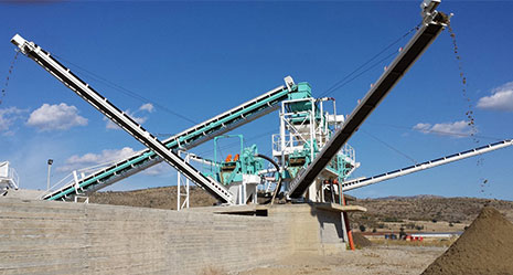 Dry sand washing plant